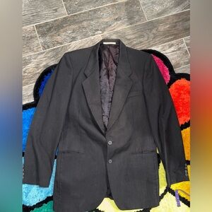 Yves Saint Laurent YSL Black Virgin Wool Blazer